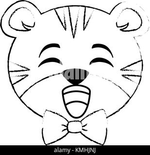 cute tiger kawaii character Stock Vector