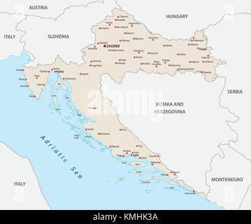 croatia vector map Stock Vector