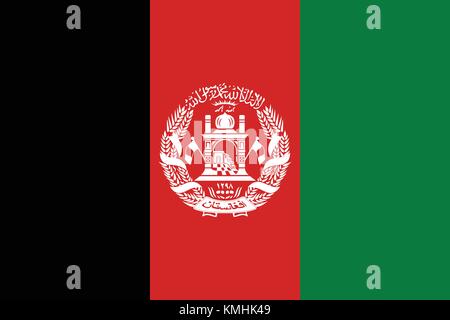 Official vector flag of Afghanistan . Stock Vector