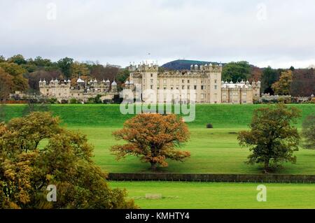 Floors Castle built 1720s by architect William Adam. Near Kelso, Borders Region, Scotland. Seat of the Duke of Roxburghe Stock Photo