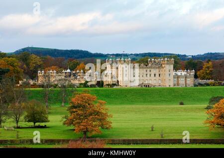 Floors Castle built 1720s by architect William Adam. Near Kelso, Borders Region, Scotland. Seat of the Duke of Roxburghe Stock Photo