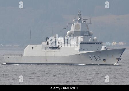 F314 HNoMS THOR HEYERDAHL, A FRIDTJOF NANSEN CLASS FRIGATE OF THE ROYAL ...