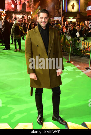 Jonny Mitchell attending the Jumanji: Welcome to the Jungle Premiere held at The Vue West End in Leicester Square, London. Stock Photo