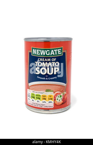 Tin can of tomato soup Stock Photo