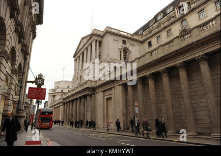 The Royal Exchange on Threadneedle Street, Bank, London Stock Photo
