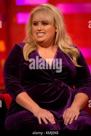 Rebel Wilson during filming of the Graham Norton Show at The London Studios, to be aired on BBC One on Friday. Stock Photo