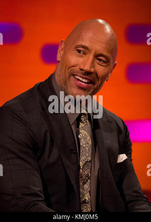 Dwayne Johnson during filming of the Graham Norton Show at The London Studios, to be aired on BBC One on Friday. Stock Photo