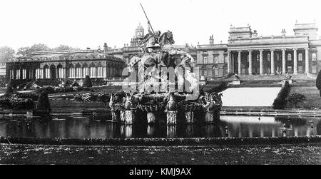 Witley Court Fountain 1897 Stock Photo