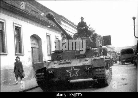 Photograph of a Panzer IV tank, a German World War II medium tank, showcasing its distinctive design and armament. Stock Photo