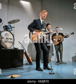 JOE BROWN AND THE BRUVVERS English pop  group on a TV show about 1962. Photo: Tony Gale Stock Photo