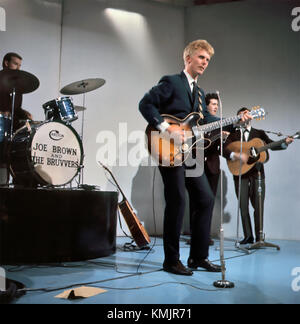 JOE BROWN AND THE BRUVVERS English pop  group on a TV show about 1962. Photo: Tony Gale Stock Photo