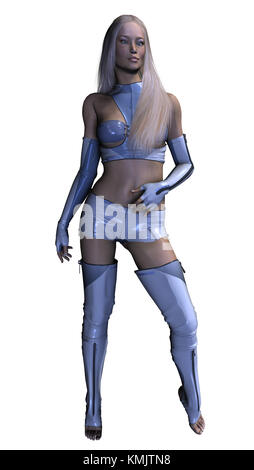 Sci fi woman standing up Stock Photo