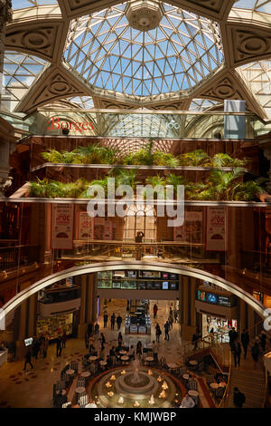 Glass roof over atrium, Galerias Pacifico shopping mall, Buenos Aires, Argentina, South America Stock Photo