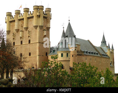 The Alcazar of Segovia, UNESCO World Heritage Site in Segovia of Spain Stock Photo