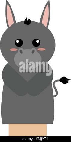 Cute puppet animal Stock Vector