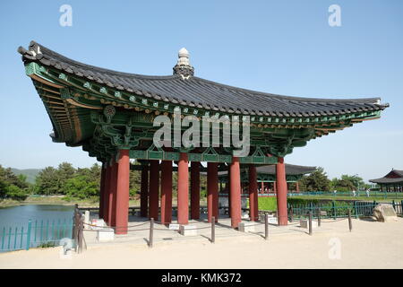 Donggung Palace and Wolji Pond at Gyeongju, South Korea Stock Photo