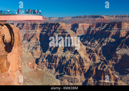 Grand Canyon Skywalk, Hualapai Reservation, Grand Canyon National Park, Arizona, Usa, America Stock Photo