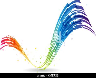 Check mark rainbow Stock Vector