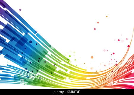 Abstract rainbow stripes on white background, rainbow design Stock Vector