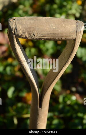 Fork Handle and Mud Stock Photo