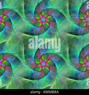 Green abstract repeating fractal pattern design Stock Vector Image ...