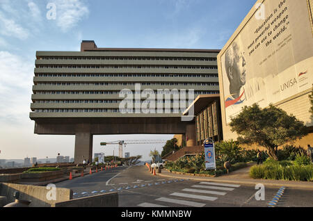 Pretoria, South Africa - 2017: Main entrance of the University of South Africa (UNISA), the largest university on the African continent. Stock Photo