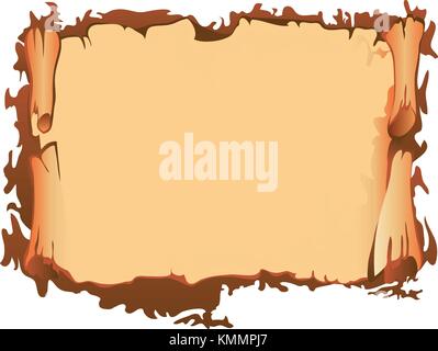 Old paper scroll, vector illustration Stock Vector
