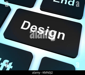 Design Computer Key Meaning Creative Artwork Online Stock Photo