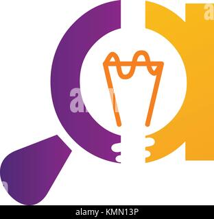 Letter C A Bulb Innovation Discovery Stock Vector