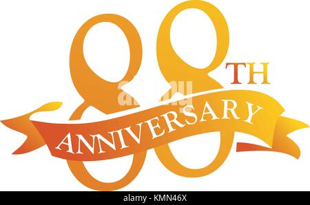 88 Year Ribbon Anniversary Stock Vector Image & Art - Alamy
