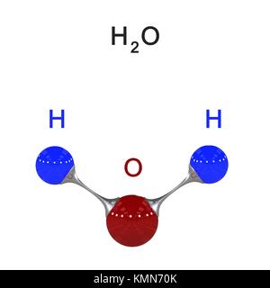 3d Illustration of Water Molecule isolated black background Stock Photo ...