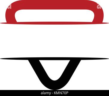 Shield Triangle Emblem Logo Blank Template Stock Vector