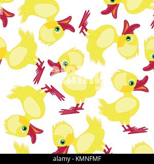 Pattern from duckling Stock Vector