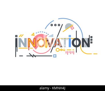 Innovation text banner Stock Vector