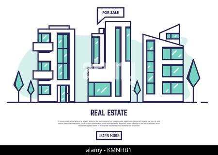 Modern city real estate Stock Vector