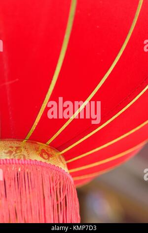 Macro texture of vibrant red colored Chinese Lanterns in vertical frame Stock Photo