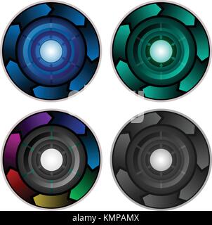 Infographic Corporate Presentation Circle Vectors Stock Vector
