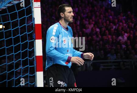 Nantes, France. 07th Dec, 2017. Cyril Dumoulin (HBC Nantes) during the French Championship Lidl StarLigue Handball match between HBC Nantes and Paris Saint-Germain on December 7, 2017 at Halle XXL in Nantes, France - Photo Laurent Lairys/DPPI Credit: Laurent Lairys/Agence Locevaphotos/Alamy Live News Stock Photo
