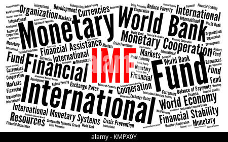 IMF word cloud concept Stock Photo