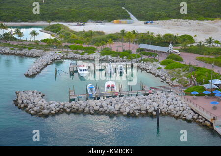 Disney's Castaway Cay private island in the Bahamas Stock Photo