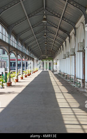 MAPUTO, MOZAMBIQUE - APRIL 29: Central train station of Maputo, Mozambique on April 29, 2012. Stock Photo