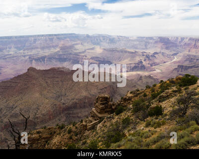 Overlooking the Grand Canyon National Park from the South Rim Stock Photo