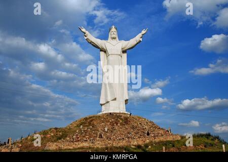 The crowned statue of Christ in Swiebodzin (2010), claimed to be the world's tallest statue of Jesus. Poland, Lubusz Voivodeship. Stock Photo