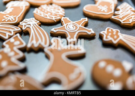 Decorated gingerbread for christmas eve Stock Photo