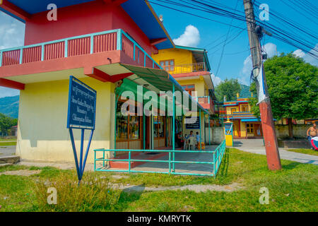 POKHARA, NEPAL - OCTOBER 06 2017: Grocery store inside of a building at outdoors, in Pokhara, Nepal Stock Photo