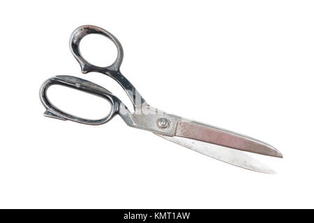 Small Closed Metal Sewing Scissors Isolated On A White Background