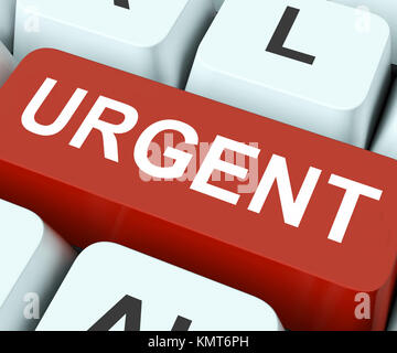 Urgent Key On Keyboard Meaning Important Or Immediate Stock Photo - Alamy