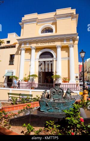 The El convento Hotel with Colonial architecture in Old San Juan, Puerto Rico, West Indies