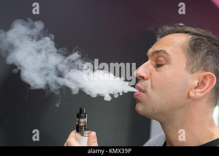 man smoke viper Stock Photo