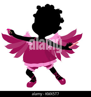 Little african american cupid girl on a white background Stock Photo